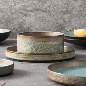 Hotel restaurante cena fina casual cerámica porcelana gres redondo fideos ensalada cereal sopa tapas servir cuencos para mezclar - Product Image 2