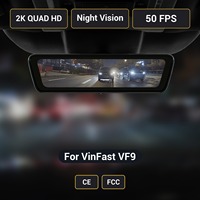 Caméra de tableau de bord pour rétroviseur de streaming VinFast VF9 H8 Pro, 2K, 8,2 pouces, double objectif avant et arrière, vision nocturne, certifiée CE FCC, d'origine usine