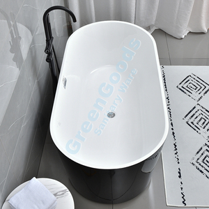 Bañera acrílica de pie para apartamento, baño, 1700 Mm, Color blanco y negro, gran oferta - Product Image 5