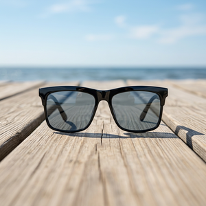 Gafas de sol unisex de moda UV400 negras brillantes TR fabricadas en 2013 - Product Image 3