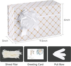 Caja de Regalo Dorada Mediana <span class=keywords><strong>con</strong></span> Tapa Magnética para Envolver Regalos, Cajas de Regalo para Propuesta de Padrinos de Boda, Cumpleaños - Product Image 2