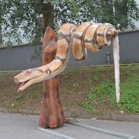 Modèle de serpent réaliste en silicone et métal pour parc zoologique, animatronique, pour l'éducation, les jardins, les maternelles, les maisons de jeux, utilisation en intérieur