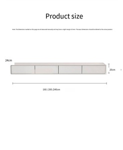 <span class=keywords><strong>Mobile</strong></span> <span class=keywords><strong>TV</strong></span> Sospeso in Legno Massello per Soggiorno e Hotel, Design Minimalista e Stretto - Product Image 6
