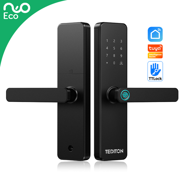 Wholesale Low Price Handle Security Apartment Hotel Card Code App Biometric Fingerprint Intelligent Smart Door Locks