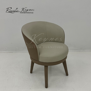Keynes Modern Wooden Accent <b>Chair</b> With Fabric Cushion For Dining Room Living Room Cafe Furniture - Product Image 3