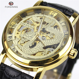 FORSINING GMT938 Dragon Khắc Series <span class=keywords><strong>Skeleton</strong></span> Designer Vỏ Sau Trong Suốt Đồng Hồ Nam Thương Hiệu Đồng Hồ Cơ Nam Sang Trọng - Product Image 4