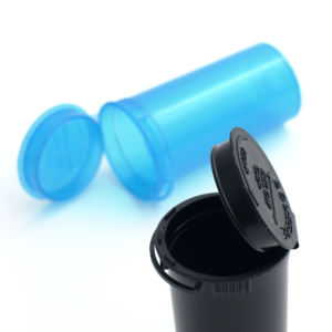 Cannacoast Child-Resistant PP Plastic Silk Screen Printed Pop Top Cylinder-Shaped Squeeze <b>Containers</b> Custom Flower Herb - Product Image 4