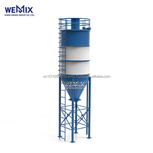 50T Silo de cemento entero Q235 silo de cemento de acero al carbono para planta mezcladora de hormigón - Product Image 1