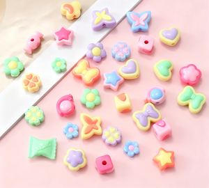Acrylic Multicolor Children's <strong>Hair</strong> Beads <strong>for</strong> <strong>Braiding</strong> with Various Patterns - Children's DIY <strong>Hair</strong> Accessories - Product Image 6