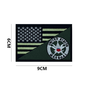 Patch brodé drapeau USMS prêt à être expédié, badge moral pour sacs à dos d'extérieur, gilets tactiques, chapeaux - Product Image 3