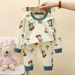 Nuevo Conjunto de Ropa Casual de Algodón para Niños, Manga Larga, Dibujos Animados de Animales y Letras, Pijamas de Otoño para Niños y Niñas - Product Image 6
