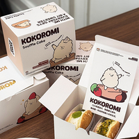 Boîtes en papier pliable de qualité alimentaire pour boulangerie, dessert, pâtisserie, à emporter, gâteau, beignet, gaufre, emballage