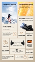 2024 Nieuwe DLP Android 11 Smart Projector X5 Home Cinema 4K 1600ANSI 0,47 Inch DMD LED Draagbare 10W Stereo Geluid Pico
