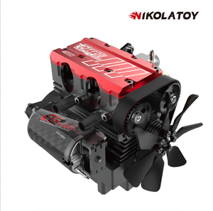 Modèle d'assemblage de moteur miniature bicylindre quatre temps refroidi par air Tuoyang L200, modèle de jouet d'animation occidentale, boîte cadeau améliorée - Product Image 2