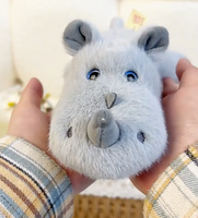 Peluche miniature Feiya New Rhino, adorable animal de dessin animé, rembourrage en coton PP, 11-30 cm, option de logo personnalisé