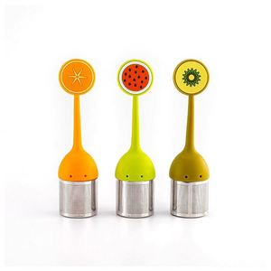 Accesorios de Té con Diseño de Dibujos Animados, Colador de Malla de Acero Inoxidable 304, Bola de Té con Filtro y Mango de Silicona, Infusor de Té de Hojas Sueltas - Product Image 4