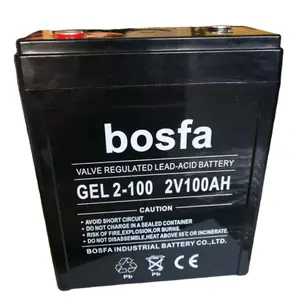 GEL2-100 Lood Zuur 2v100ah Zonne-Energie Batterij Gel Batterij 2V 100ah Batterij Kosten