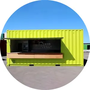 Lichte Luxe Stijl Open Keukenkast Bar In China Verzending Container Coffeeshop