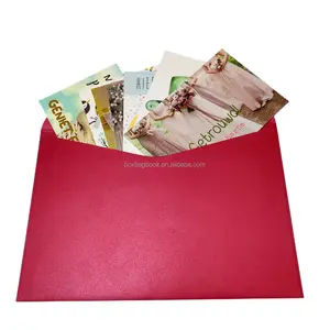 Hot Sale Custom Logo Wedding Invitation Gift Red Envelopes Chinese Small Postcard Holder Packaging Wallet C5 C6 C7 C8 Envelope