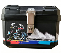 Boîte à bagages arrière universelle pour moto, étanche, avec serrure sécurisée