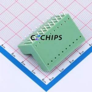 KF2EDGRT-3.5-2*10P Plug-in Terminal Block Bent Lead Through Hole,P=3.5mm Board-to-Board / Socket - Closed 2x10P 3.5mm Green - Product Image 2