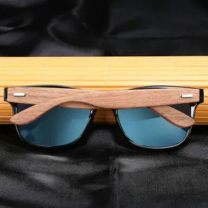 OEM/ODM למעלה איכות במבוק עץ שמש משקפיים עם עדשות מקוטבות לוגו מותאם אישית אופנה מראה גווני משקפי שמש