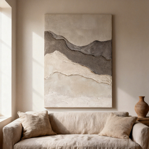 <span class=keywords><strong>Poster</strong></span> su Tela Minimalista Rustico Astratto con Tonalità Terrose, Senza Cornice, per Decorazione di Hotel, Uffici e Gallerie - Product Image 6