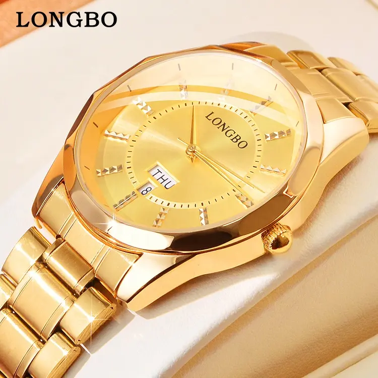 LONGBO luxury watch bands men watch with bracelet cheap digital watch for men black