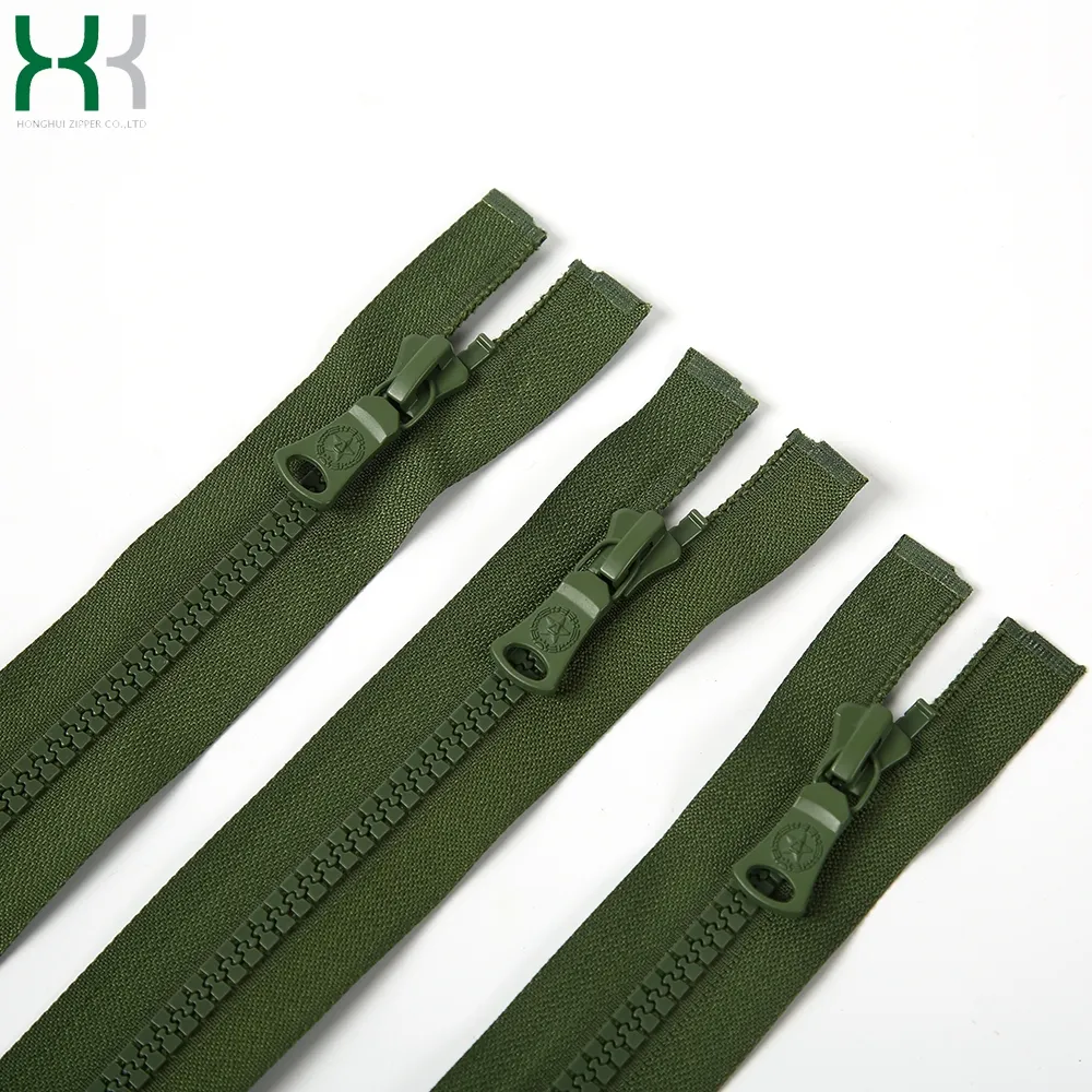China fornecedor exército verde 6 # invisível zipper design moda zíper à prova d' água zíper