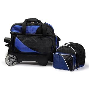 Brunswick Sac de bowling multifonctionnel à roulettes avec compartiment à chaussures spacieux Sac de bowling vintage avec deux boules - Product Image 3