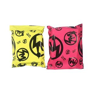 Customized Full Color <b>Compostable</b> Yellow Red Blue Shipping <b>Bag</b> Poly Plastic Package Mailer <b>Bag</b> for Clothes Strong Adhesive - Product Image 2