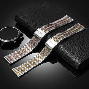 Cinturino in maglia di acciaio inossidabile stile <span class=keywords><strong>Arsenal</strong></span> - Modello 7 - per Huawei Watch GT4 e Apple Watch (Cross-Border) - Product Image 4