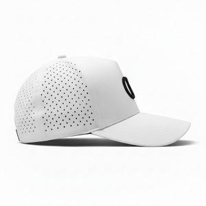 Casquette de golf OEM personnalisée en maille perforée avec logo, 5 panneaux, visière légèrement incurvée, snapback, patch en caoutchouc imperméable - Product Image 2