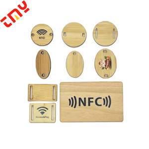 Hình dạng tùy chỉnh thông minh kiểm soát truy cập NFC vé bằng gỗ thẻ dây đeo cổ tay RFID gỗ <span class=keywords><strong>tag</strong></span> với lỗ - Product Image 5