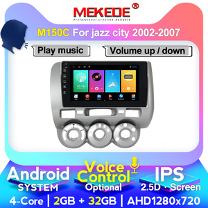 MEKEDE เครื่องเล่น DVD Android 4Core 2.5D,หน้าจอ IPS สำหรับ <span class=keywords><strong>HONDA</strong></span> JAZZ <span class=keywords><strong>City</strong></span> 2002 2003 2004 2005 <span class=keywords><strong>2006</strong></span> 2007 2 + 32G GPS สเตอริโอ SWC - Product Image 4