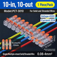 Bloc de bornes à connexion rapide de type pression, multi-voies, gain de place, avec coque ignifuge, pour câblage de groupe électrogène, 0,08-4 mm²