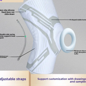 Thoải mái dây đeo đàn hồi thể thao Gel Brace mở lỗ xương bánh chè Miếng đệm đầu gối bảo vệ với khuỷu tay linh hoạt bảo vệ thể thao hỗ trợ - Product Image 6