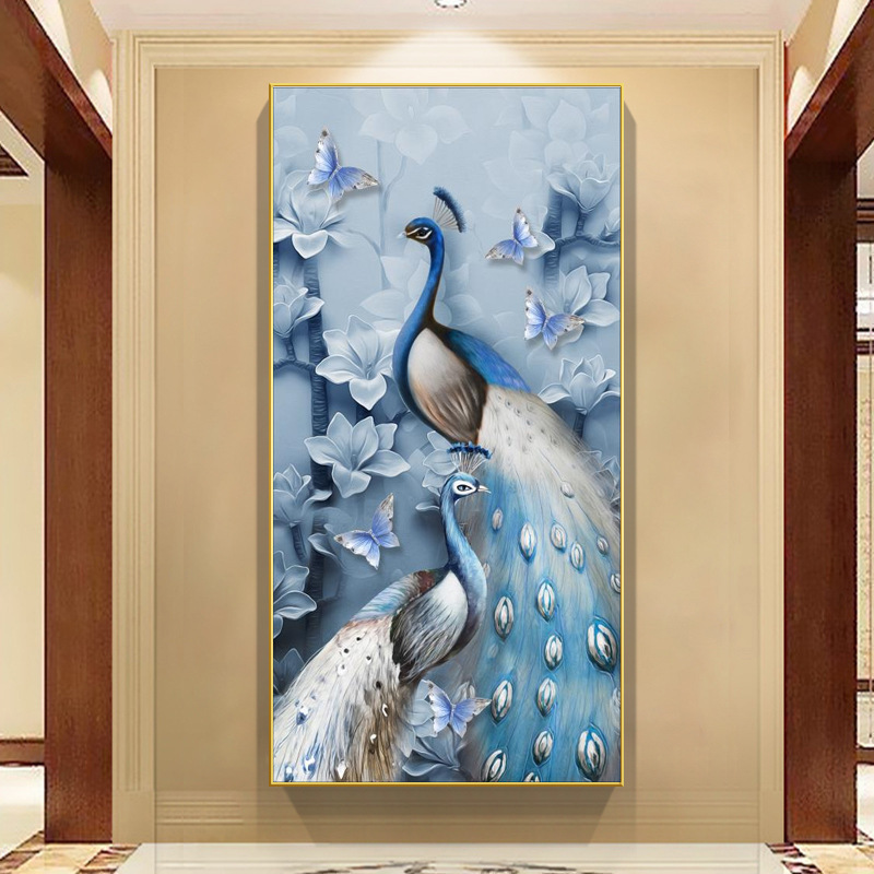 アート 天然石と貝殻の絵画 秀峰 孔雀 アンティーク - メルカリ