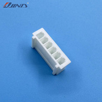 Conector Hembra de Plástico Blanco JINDA 250-6Y de 2.5mm y 6 Pines, Carcasa de Nylon66, Cable a Placa, PCB 2.5A, Montaje en Placa