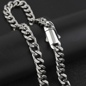 Cadena Cubana de Acero Inoxidable para Hombre, Estilo Hip Hop, Venta al por Mayor, Collar de Cadena Cubana - Product Image 1