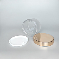 Bouteille à paroi épaisse à large ouverture de 60 ml, pot à crème givré de 300 g, pot à crème premium avec couvercle rose doré de 200 g, pots d'emballage en plastique PET de 250 g
