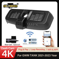 HOLROADX Enregistreur vidéo 4K Plug&Play pour GWM Tank 30 2021-2023, vision nocturne, enregistrement en boucle, contrôle par application Wifi, capteur G