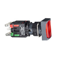 Schnei der XB6CW XB6DW Interruptor de botón de indicación LED XB6CW/DW 1/3B1B4B2B1/3/4B5B 16mm Rectángulo 1NO 1NC Blanco Verde Rojo AC/