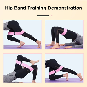 Fasce di resistenza in poliestere in tessuto di fabbrica per Yoga con fasce per il bottino dell'anca da allenamento per palestra a casa - Product Image 5