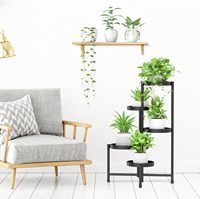 Support de jardinière d'intérieur Affichage Patio Pots de fleurs Rack Tall Metal Plants Stands