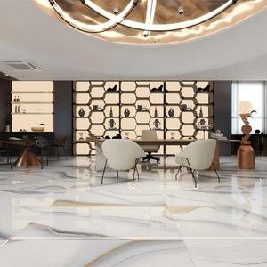 Piastrella Versatile in Crema Dorata con Venature Stratificate Lucidate 600x1200 per Progetti di Pavimentazione Residenziale e Commerciale - Product Image 3