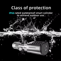 IP66 étanche empreinte digitale serrure à cylindre intelligente Tuya TTLock bouton physique clé sauvegarde Euro serrure à cylindre numérique