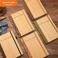 Carnet A5 écologique en bambou et liège, couverture rigide, logo personnalisé en relief, reliure cousue, couleur personnalisée, agenda professionnel
