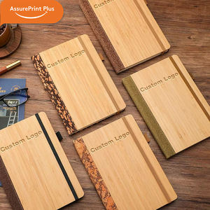 Carnet A5 écologique en bambou et liège, couverture rigide, logo personnalisé en relief, reliure cousue, couleur personnalisée, agenda professionnel - Product Image 4