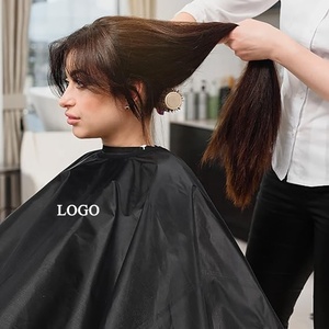 Cape de salon en gros avec logo personnalisé, robe de barbier, châ<span class=keywords><strong>le</strong></span> de coupe de cheveux, capes de coiffure, tissu, faible MOQ, unisexe - Product Image 3